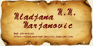 Mlađana Marjanović vizit kartica